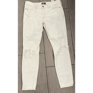 Abercrombie & Fitch Womens White Washed Blue Skinny Jeans Size 28/6